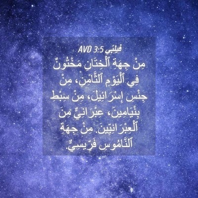 Picture 04 - فِيلِبِّي 3:5 AVD - مِنْ جِهَةِ ٱلْخِتَانِ - Bible Verse Picture