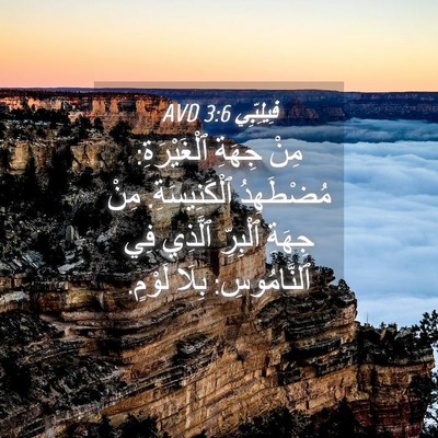 Picture 04 - فِيلِبِّي 3:6 AVD - مِنْ جِهَةِ ٱلْغَيْرَةِ: - Bible Verse Picture