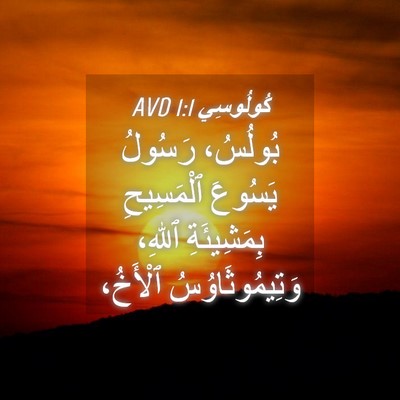 Picture 04 - كُولُوسِي 1:1 AVD - بُولُسُ، رَسُولُ يَسُوعَ - Bible Verse Picture