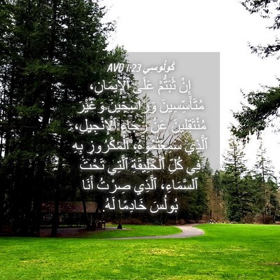 Picture 04 - كُولُوسِي 1:23 AVD - إِنْ ثَبَتُّمْ عَلَى - Bible Verse Picture