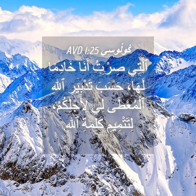 Picture 04 - كُولُوسِي 1:25 AVD - ٱلَّتِي صِرْتُ أَنَا - Bible Verse Picture