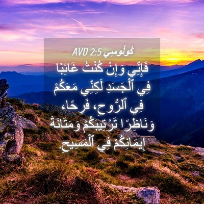 Picture 04 - كُولُوسِي 2:5 AVD - فَإِنِّي وَإِنْ كُنْتُ - Bible Verse Picture