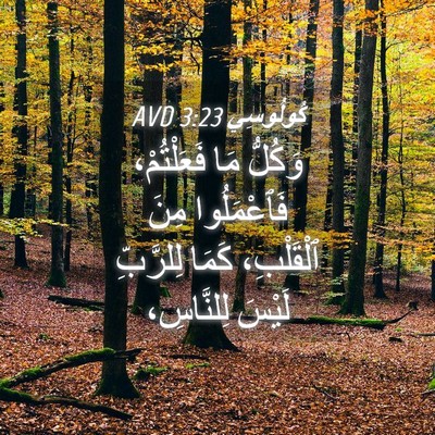 Picture 04 - كُولُوسِي 3:23 AVD - وَكُلُّ مَا فَعَلْتُمْ، - Bible Verse Picture