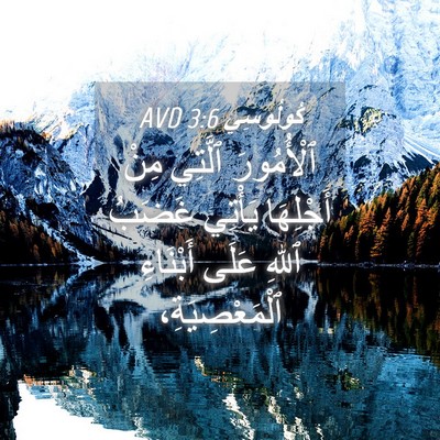 Picture 04 - كُولُوسِي 3:6 AVD - ٱلْأُمُورَ ٱلَّتِي مِنْ - Bible Verse Picture