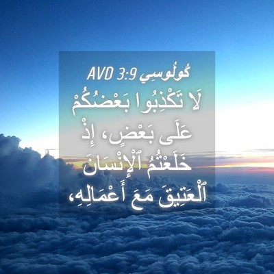 Picture 04 - كُولُوسِي 3:9 AVD - لَا تَكْذِبُوا بَعْضُكُمْ - Bible Verse Picture