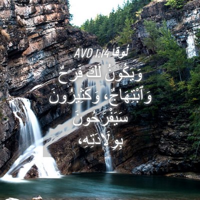 Picture 04 - لُوقا 1:14 AVD - وَيَكُونُ لَكَ فَرَحٌ - Bible Verse Picture