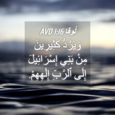 Picture 04 - لُوقا 1:16 AVD - وَيَرُدُّ كَثِيرِينَ مِنْ - Bible Verse Picture