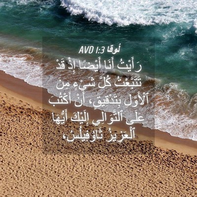 Picture 04 - لُوقا 1:3 AVD - رَأَيْتُ أَنَا أَيْضًا - Bible Verse Picture
