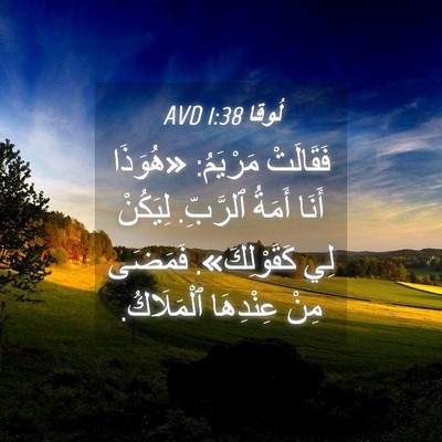 Picture 04 - لُوقا 1:38 AVD - فَقَالَتْ مَرْيَمُ: - Bible Verse Picture