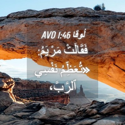 Picture 04 - لُوقا 1:46 AVD - فَقَالَتْ مَرْيَمُ: - Bible Verse Picture