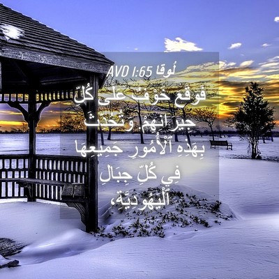 Picture 04 - لُوقا 1:65 AVD - فَوَقَعَ خَوْفٌ عَلَى - Bible Verse Picture