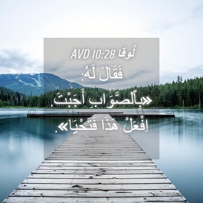 Picture 04 - لُوقا 10:28 AVD - فَقَالَ لَهُ: - Bible Verse Picture