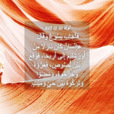 Picture 04 - لُوقا 10:30 AVD - فَأَجَابَ يَسُوعُ وَقَالَ: - Bible Verse Picture