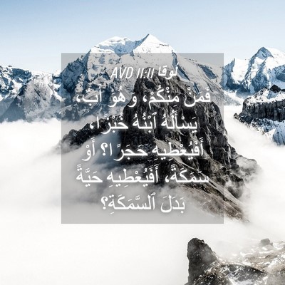 Picture 04 - لُوقا 11:11 AVD - فَمَنْ مِنْكُمْ، وَهُوَ - Bible Verse Picture