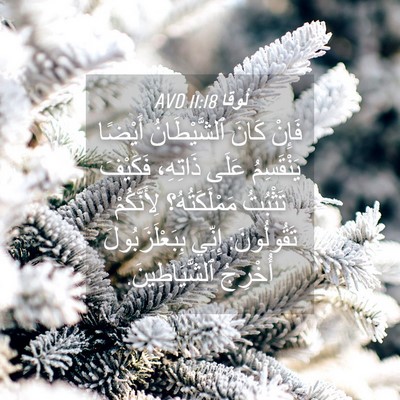 Picture 04 - لُوقا 11:18 AVD - فَإِنْ كَانَ ٱلشَّيْطَانُ - Bible Verse Picture