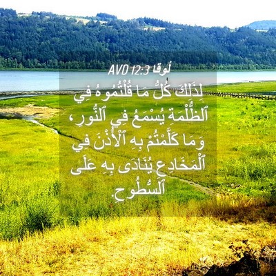Picture 04 - لُوقا 12:3 AVD - لِذَلِكَ كُلُّ مَا - Bible Verse Picture