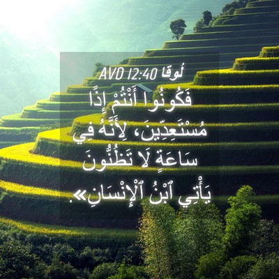 Picture 04 - لُوقا 12:40 AVD - فَكُونُوا أَنْتُمْ إِذًا - Bible Verse Picture