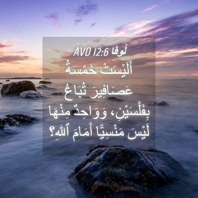 Picture 04 - لُوقا 12:6 AVD - أَلَيْسَتْ خَمْسَةُ - Bible Verse Picture