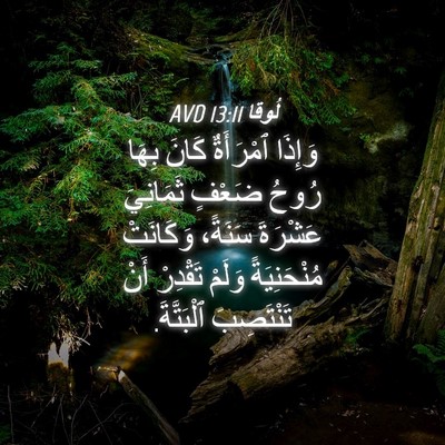 Picture 04 - لُوقا 13:11 AVD - وَإِذَا ٱمْرَأَةٌ كَانَ - Bible Verse Picture