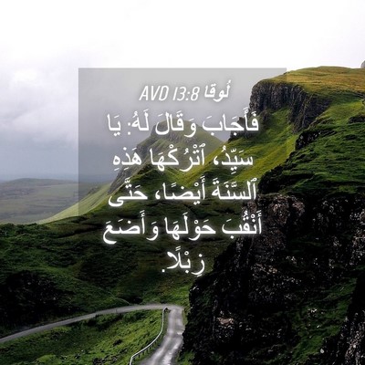 Picture 04 - لُوقا 13:8 AVD - فَأَجَابَ وَقَالَ لَهُ: - Bible Verse Picture