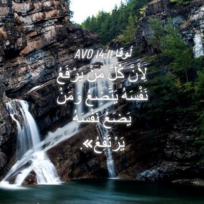 Picture 04 - لُوقا 14:11 AVD - لِأَنَّ كُلَّ مَنْ - Bible Verse Picture