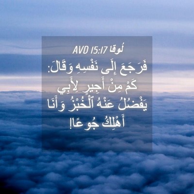 Picture 04 - لُوقا 15:17 AVD - فَرَجَعَ إِلَى نَفْسِهِ - Bible Verse Picture