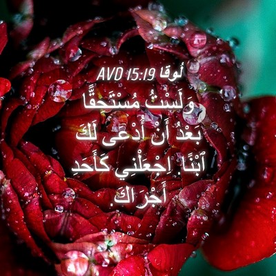 Picture 04 - لُوقا 15:19 AVD - وَلَسْتُ مُسْتَحِقًّا - Bible Verse Picture