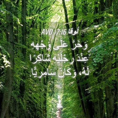 Picture 04 - لُوقا 17:16 AVD - وَخَرَّ عَلَى وَجْهِهِ - Bible Verse Picture