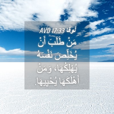 Picture 04 - لُوقا 17:33 AVD - مَنْ طَلَبَ أَنْ يُخَلِّصَ - Bible Verse Picture