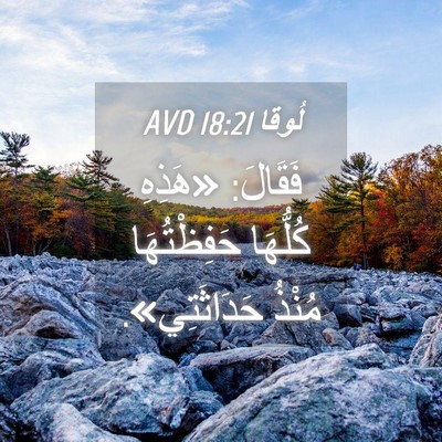 Picture 04 - لُوقا 18:21 AVD - فَقَالَ: «هَذِهِ كُلُّهَا - Bible Verse Picture