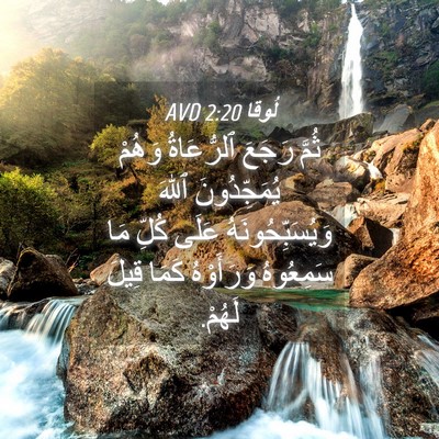 Picture 04 - لُوقا 2:20 AVD - ثُمَّ رَجَعَ ٱلرُّعَاةُ - Bible Verse Picture