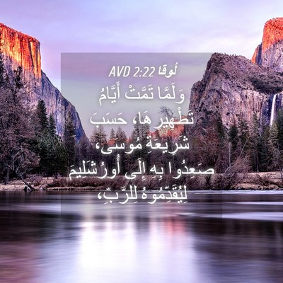 Picture 04 - لُوقا 2:22 AVD - وَلَمَّا تَمَّتْ أَيَّامُ - Bible Verse Picture