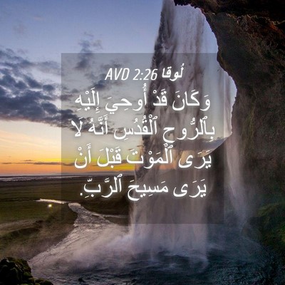 Picture 04 - لُوقا 2:26 AVD - وَكَانَ قَدْ أُوحِيَ - Bible Verse Picture