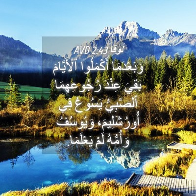Picture 04 - لُوقا 2:43 AVD - وَبَعْدَمَا أَكْمَلُوا - Bible Verse Picture