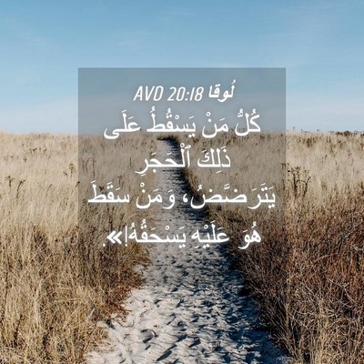 Picture 04 - لُوقا 20:18 AVD - كُلُّ مَنْ يَسْقُطُ عَلَى - Bible Verse Picture