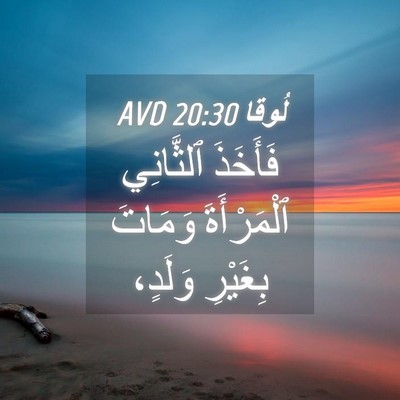 Picture 04 - لُوقا 20:30 AVD - فَأَخَذَ ٱلثَّانِي - Bible Verse Picture