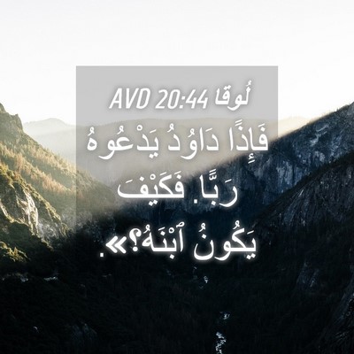 Picture 04 - لُوقا 20:44 AVD - فَإِذًا دَاوُدُ يَدْعُوهُ - Bible Verse Picture