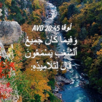 Picture 04 - لُوقا 20:45 AVD - وَفِيمَا كَانَ جَمِيعُ - Bible Verse Picture