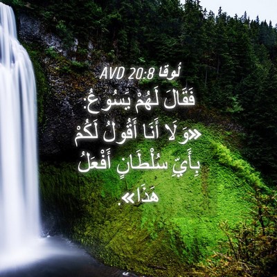 Picture 04 - لُوقا 20:8 AVD - فَقَالَ لَهُمْ يَسُوعُ: - Bible Verse Picture