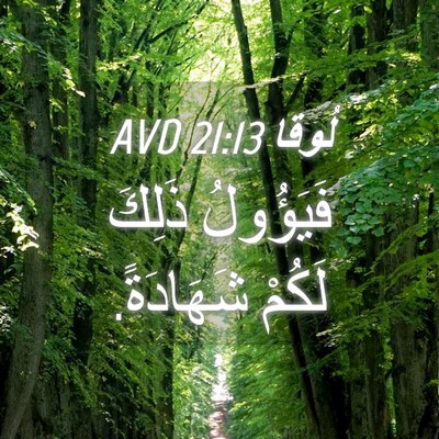 Picture 04 - لُوقا 21:13 AVD - فَيَؤُولُ ذَلِكَ لَكُمْ - Bible Verse Picture