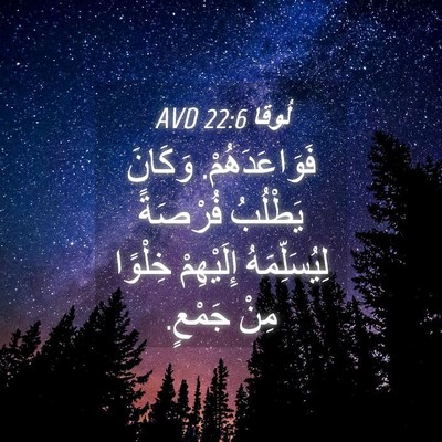 Picture 04 - لُوقا 22:6 AVD - فَوَاعَدَهُمْ. وَكَانَ - Bible Verse Picture