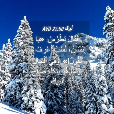 Picture 04 - لُوقا 22:60 AVD - فَقَالَ بُطْرُسُ: «يَا - Bible Verse Picture