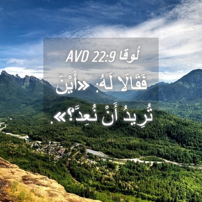 Picture 04 - لُوقا 22:9 AVD - فَقَالَا لَهُ: «أَيْنَ - Bible Verse Picture