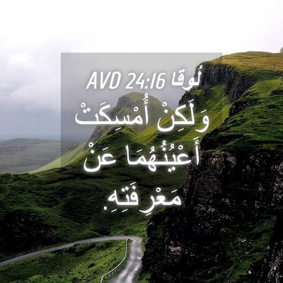 Picture 04 - لُوقا 24:16 AVD - وَلَكِنْ أُمْسِكَتْ - Bible Verse Picture