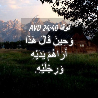 Picture 04 - لُوقا 24:40 AVD - وَحِينَ قَالَ هَذَا - Bible Verse Picture