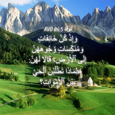 Picture 04 - لُوقا 24:5 AVD - وَإِذْ كُنَّ خَائِفَاتٍ - Bible Verse Picture