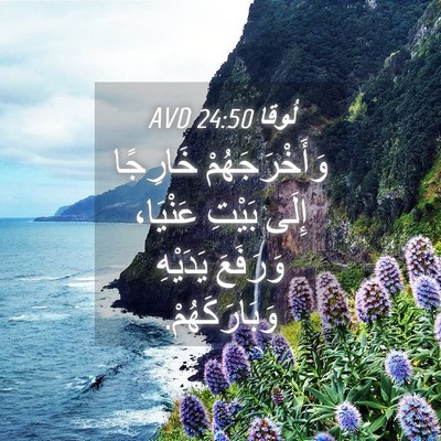 Picture 04 - لُوقا 24:50 AVD - وَأَخْرَجَهُمْ خَارِجًا - Bible Verse Picture