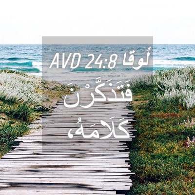 Picture 04 - لُوقا 24:8 AVD - فَتَذَكَّرْنَ - Bible Verse Picture