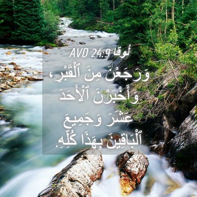 Picture 04 - لُوقا 24:9 AVD - وَرَجَعْنَ مِنَ - Bible Verse Picture