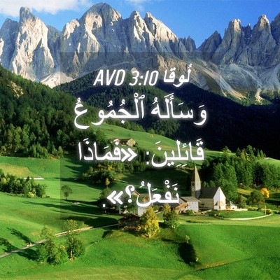 Picture 04 - لُوقا 3:10 AVD - وَسَأَلَهُ ٱلْجُمُوعُ - Bible Verse Picture